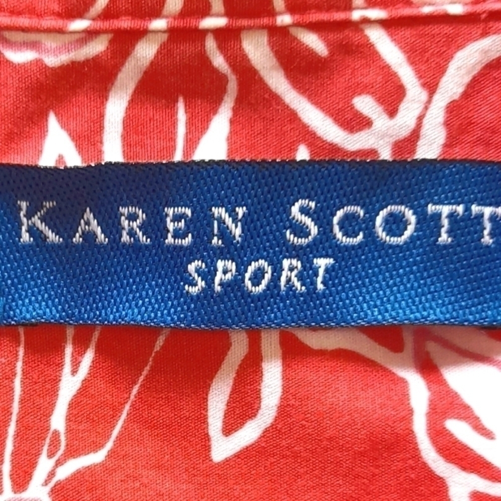 KAREN SCOTT SPORT Top Golf Activewear Hawaiian Medium - Picture 6 of 8
